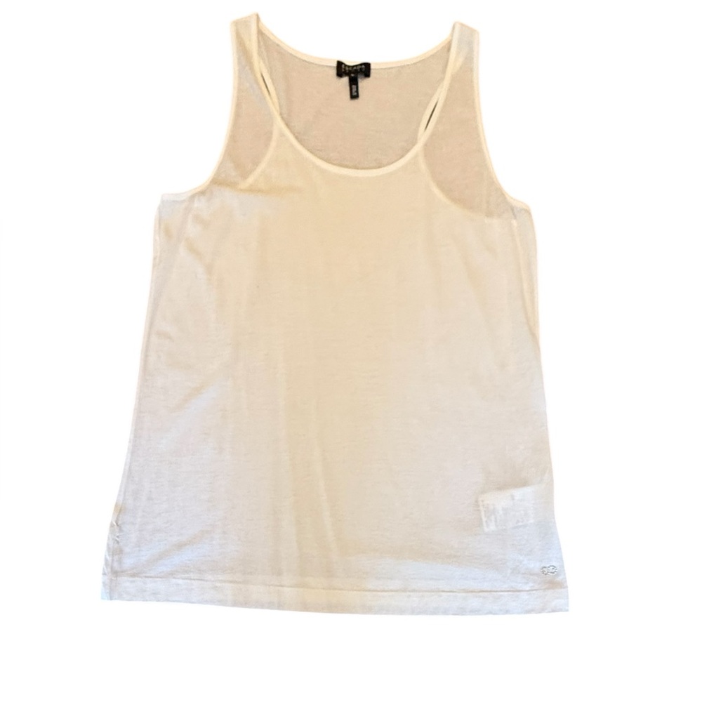Escada Sport 100% Cotton Women’s White Sleeveless Tank Top Size Large $125 - Picture 1 of 9